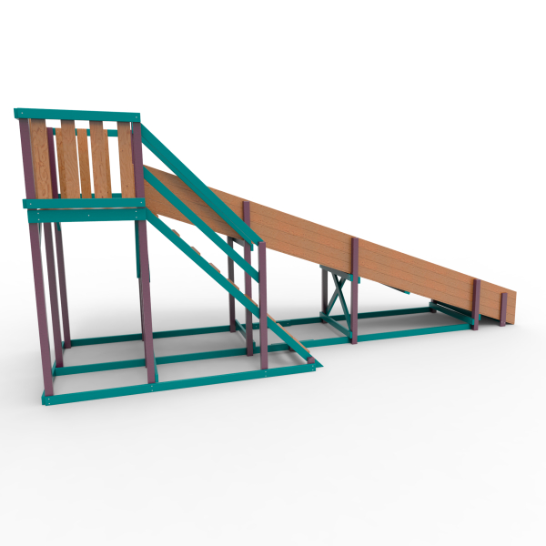 Детская площадка - деревянная горка Пикник "Зима №3" Лила