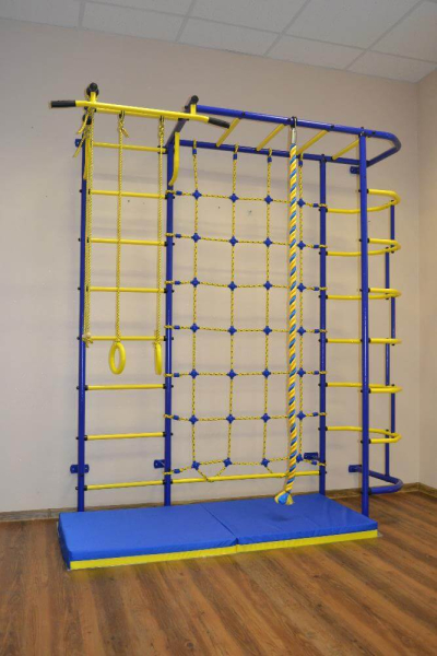 Детский спортивный комплекс ДСК "Пионер-С5С"(пристеночный) синий-желтый