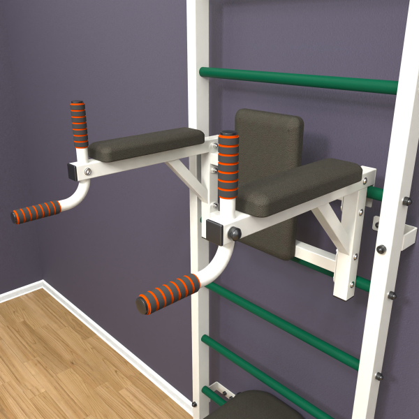 картинка Шведская стенка «LittleSport» White Pull-Up 3.0 зеленые ступени от магазина Лазалка