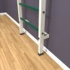 картинка Шведская стенка «LittleSport» White Long зеленые ступени от магазина Лазалка