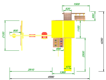 Детская игровая площадка  Пикник  "Элит" (желтый)