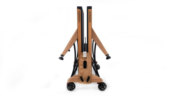 картинка Теннисный стол складной для помещений "RASSON PREMIUM T03 Indoor" (274 х 152,5 х 76 см, натуральный дуб) с сеткой от магазина Лазалка