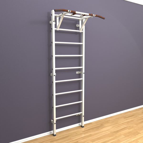 Шведская стенка «LittleSport» White Pull-Up белые ступени