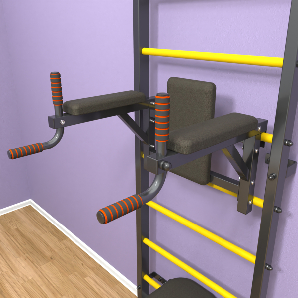 Шведская стенка «LittleSport» Graphite Long 3.0 желтые ступени