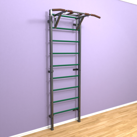 Шведская стенка "LittleSport" Pull-Up (черный*зеленый)