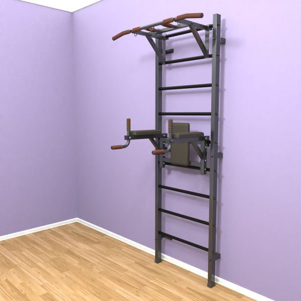 Шведская стенка «LittleSport» Graphite Pull-Up 2.0 черные ступени